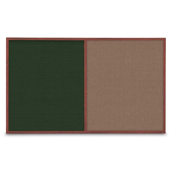 Enclosed Corkboard, 1 Door, 18"x24", 4" Fra, UV3400-SATIN-CORK